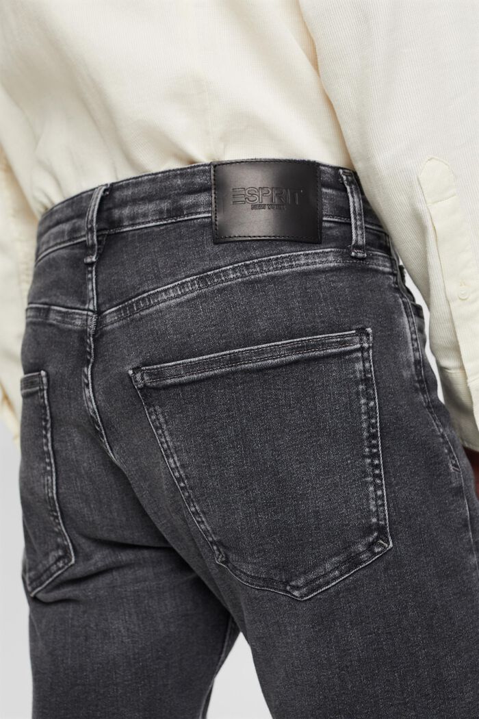 Jeans mid-rise slim fit, BLACK DARK WASHED, detail image number 5
