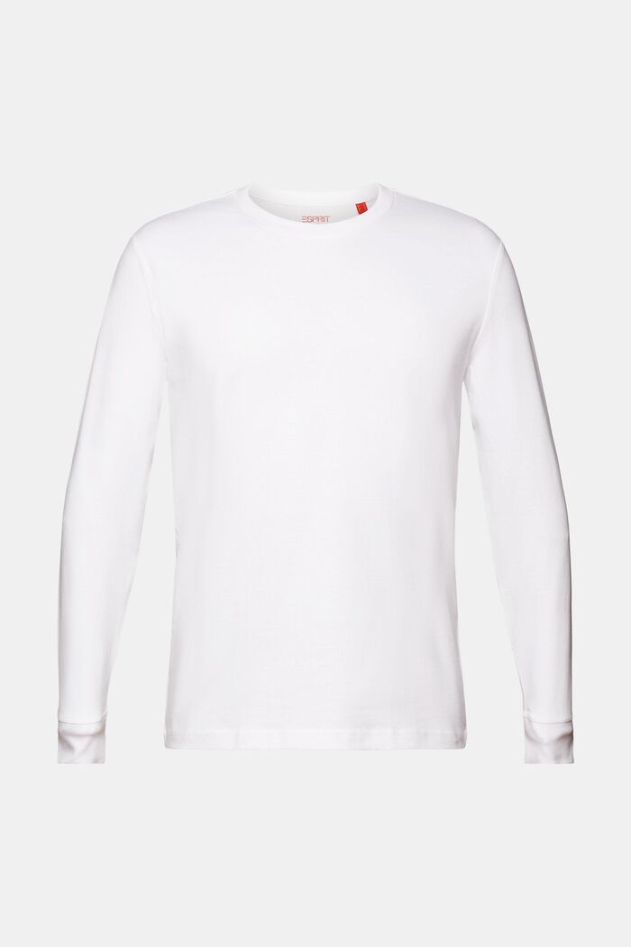 Camiseta de manga larga de tejido jersey, 100% algodón, WHITE, detail image number 7