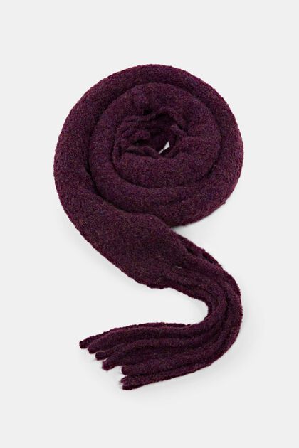 Bufanda de hilo rizado con lana
