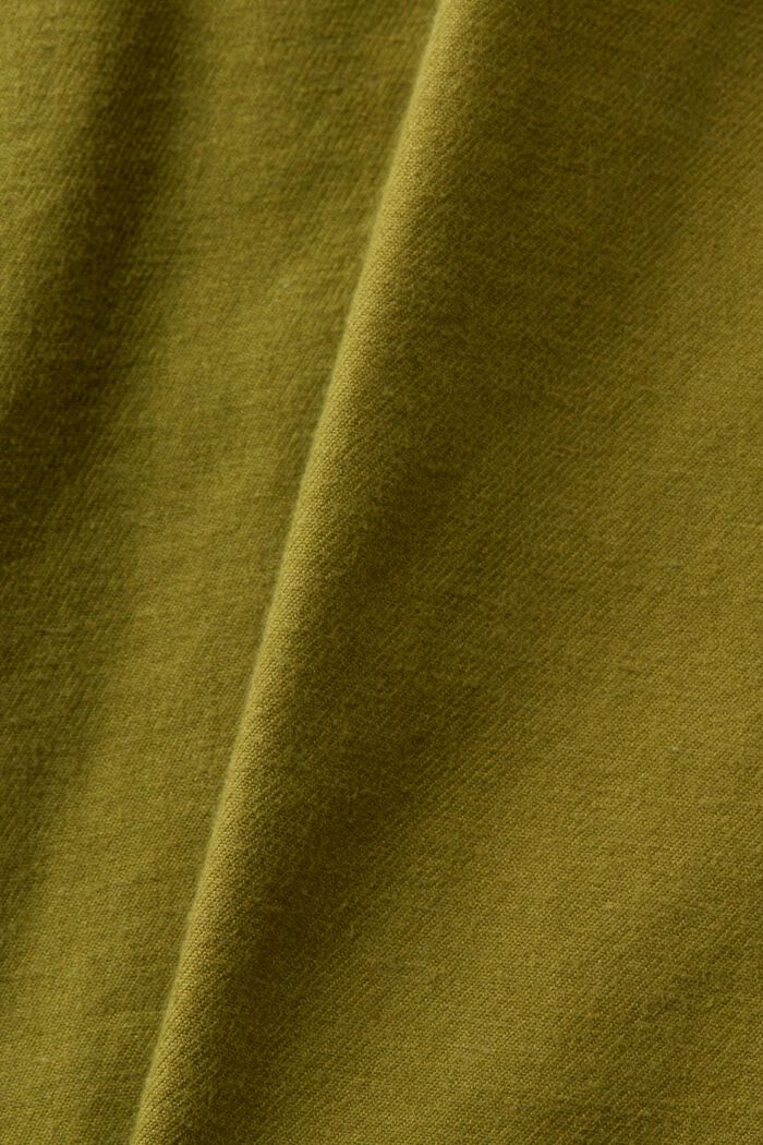Camisa de sarga de corte normal, OLIVE, detail image number 5