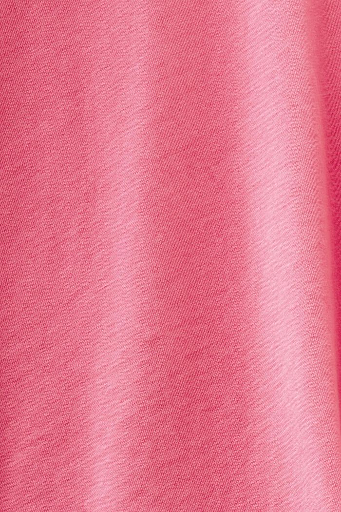 Camiseta de algodón con lavado al ácido, PINK FUCHSIA, detail image number 5