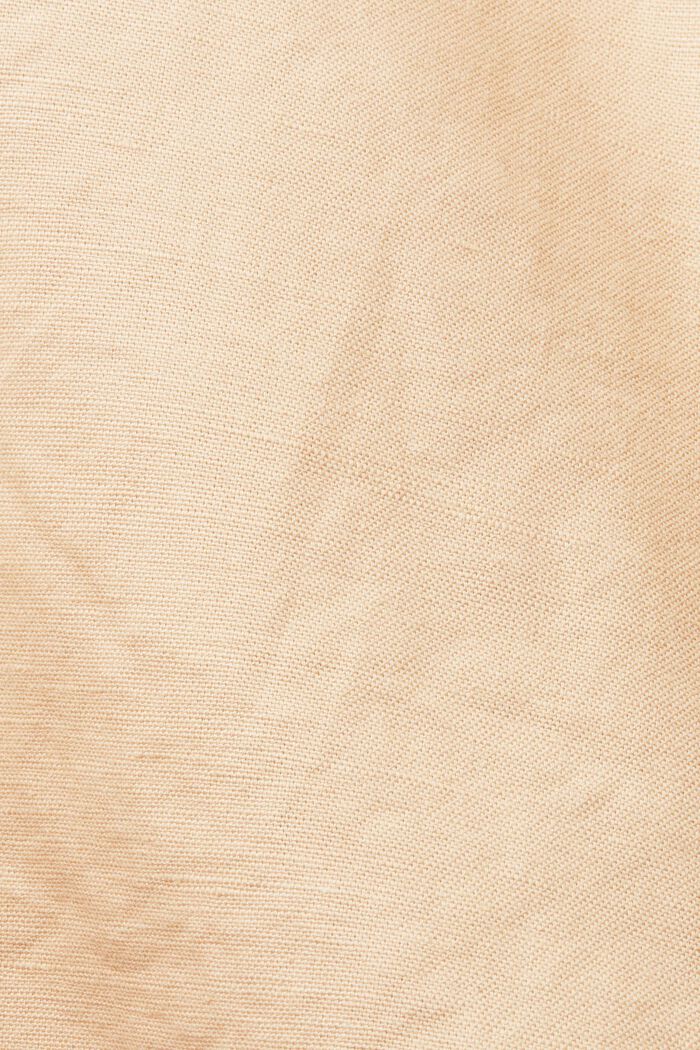 Pantalones cortos con lazada, mezcla de algodón y lino, SAND, detail image number 5