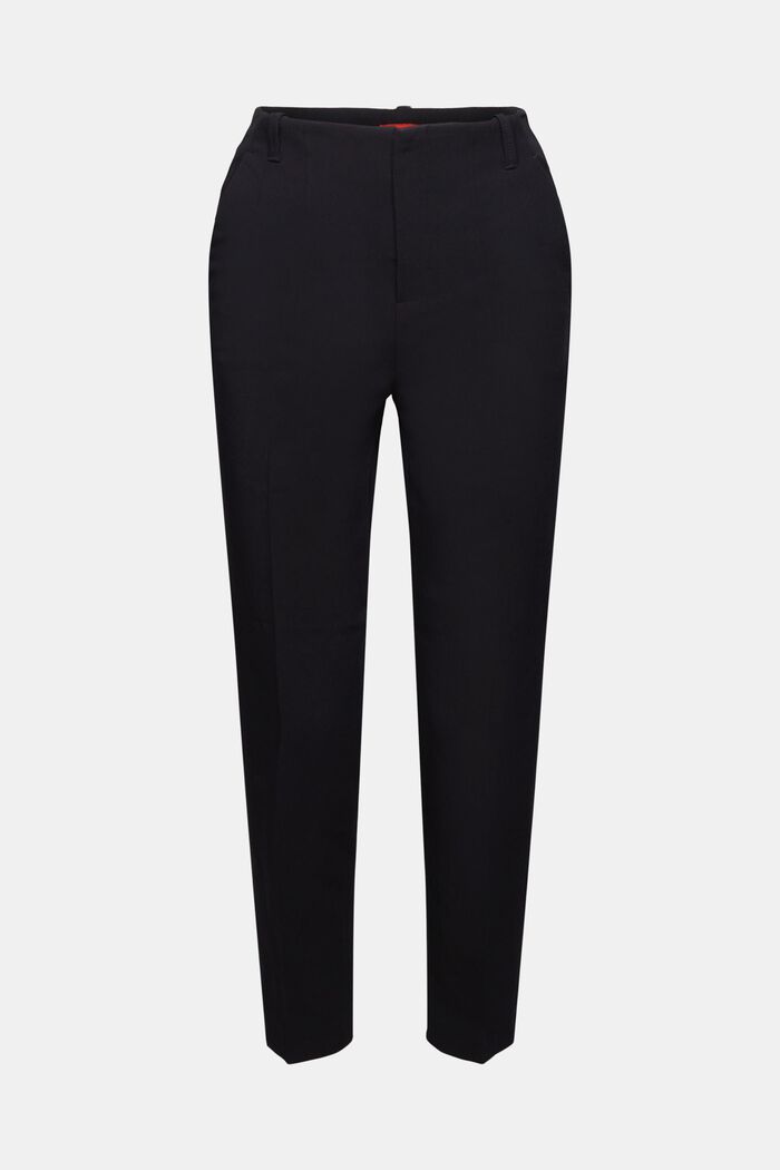 Pantalón chino de cintura alto con pinzas, BLACK, detail image number 6