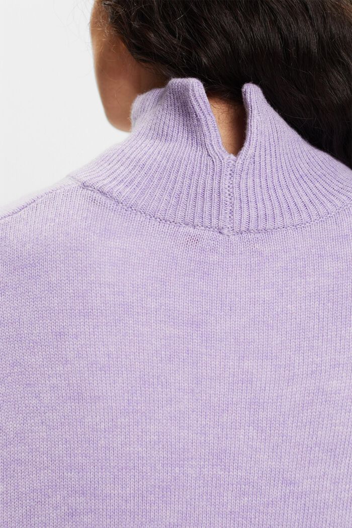 Jersey en mezcla de lana con cuello alto, LAVENDER, detail image number 2