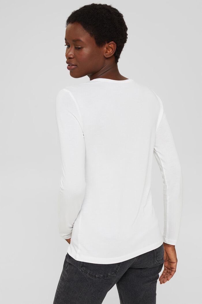 Camiseta de manga larga de TENCEL™ x REFIBRA™, WHITE, detail image number 3