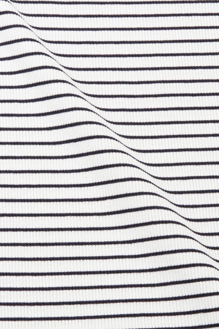 Camiseta de canalé y rayas, NAVY, detail image number 5