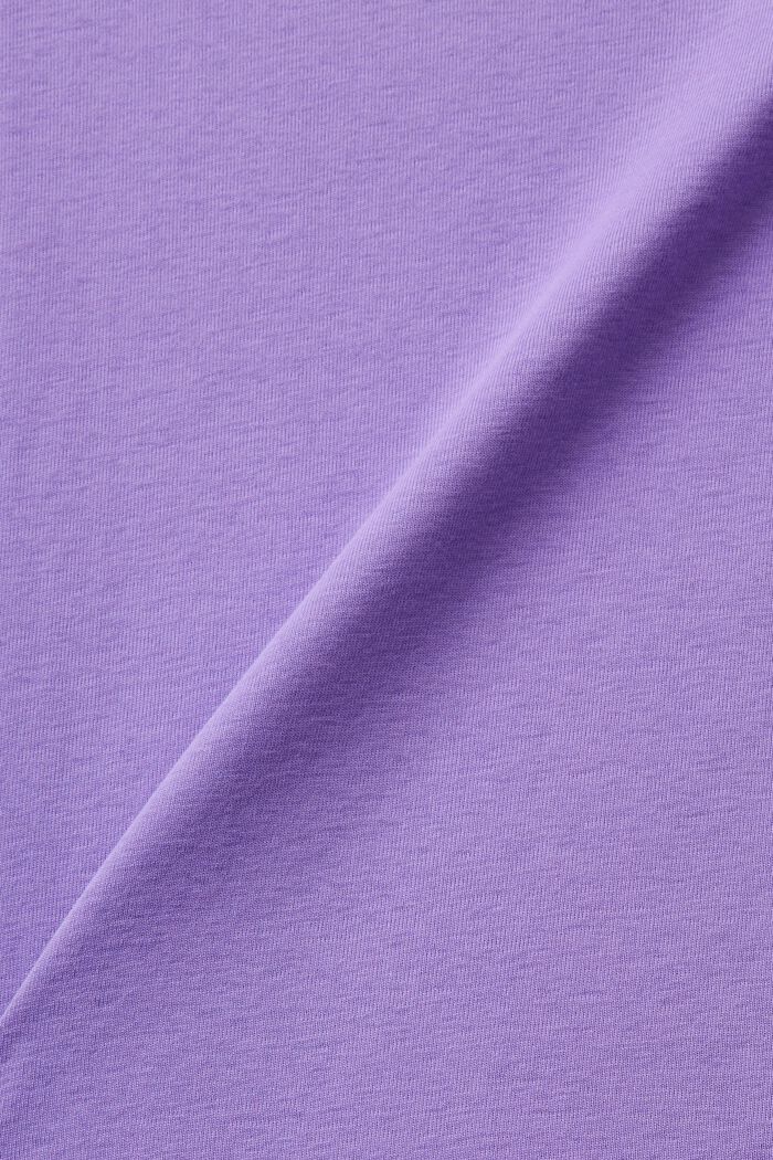 Camiseta de jersey con logotipo de strass aplicado, PURPLE, detail image number 4