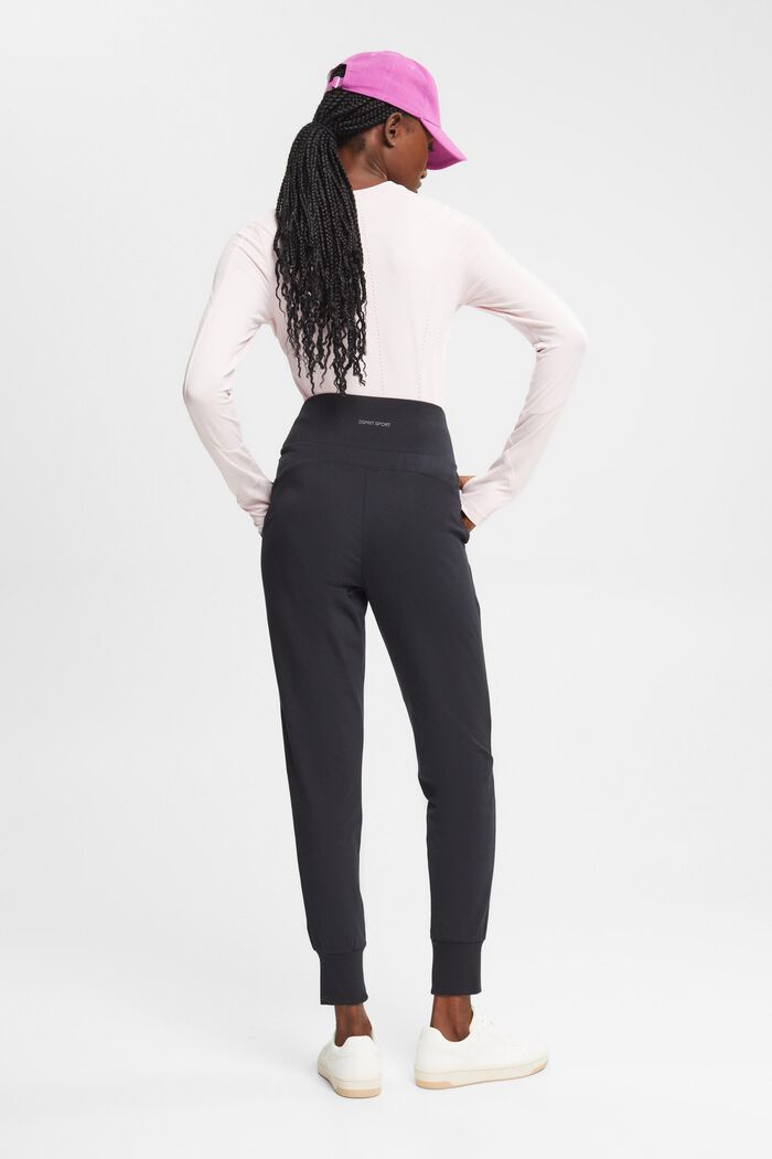 Pantalones deportivos de tejido jersey realizado en algodón, BLACK, detail image number 5