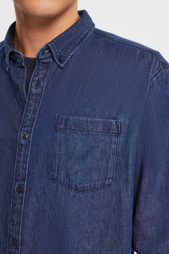 Camisa vaquera, BLUE DARK WASHED, detail image number 2
