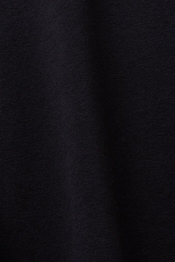 Camiseta de punto con cuello alto, BLACK, detail image number 5