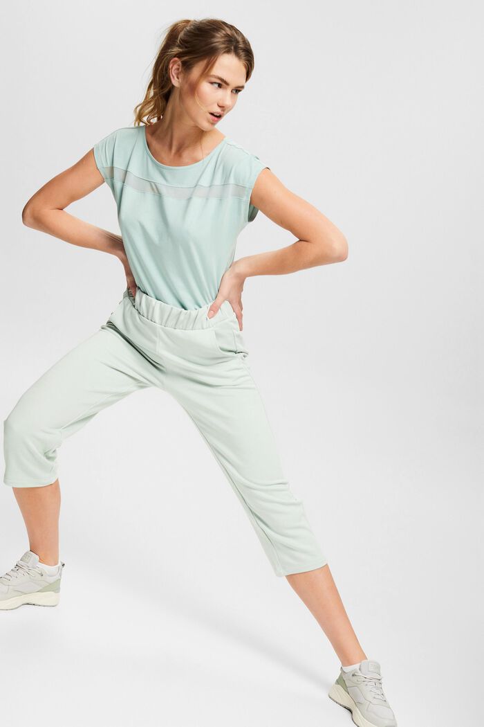Pantalón jogging confeccionado en una mezcla de algodón ecológico, PASTEL GREEN, detail image number 1