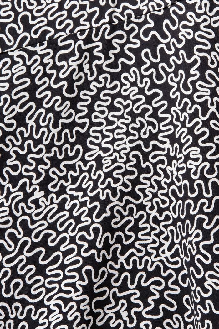 Blusa de crepé estampado con cuello en V, BLACK, detail image number 5