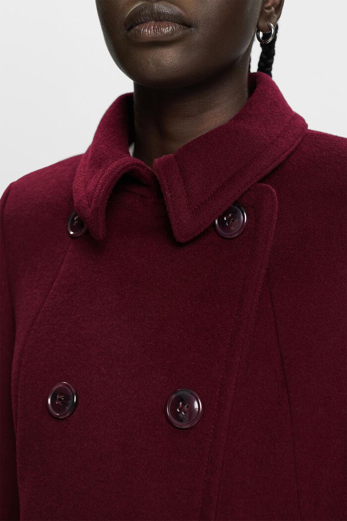 Reciclado: abrigo con lana, AUBERGINE, detail image number 2