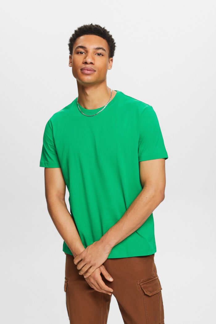 Camiseta de cuello redondo y manga corta, GREEN, detail image number 0