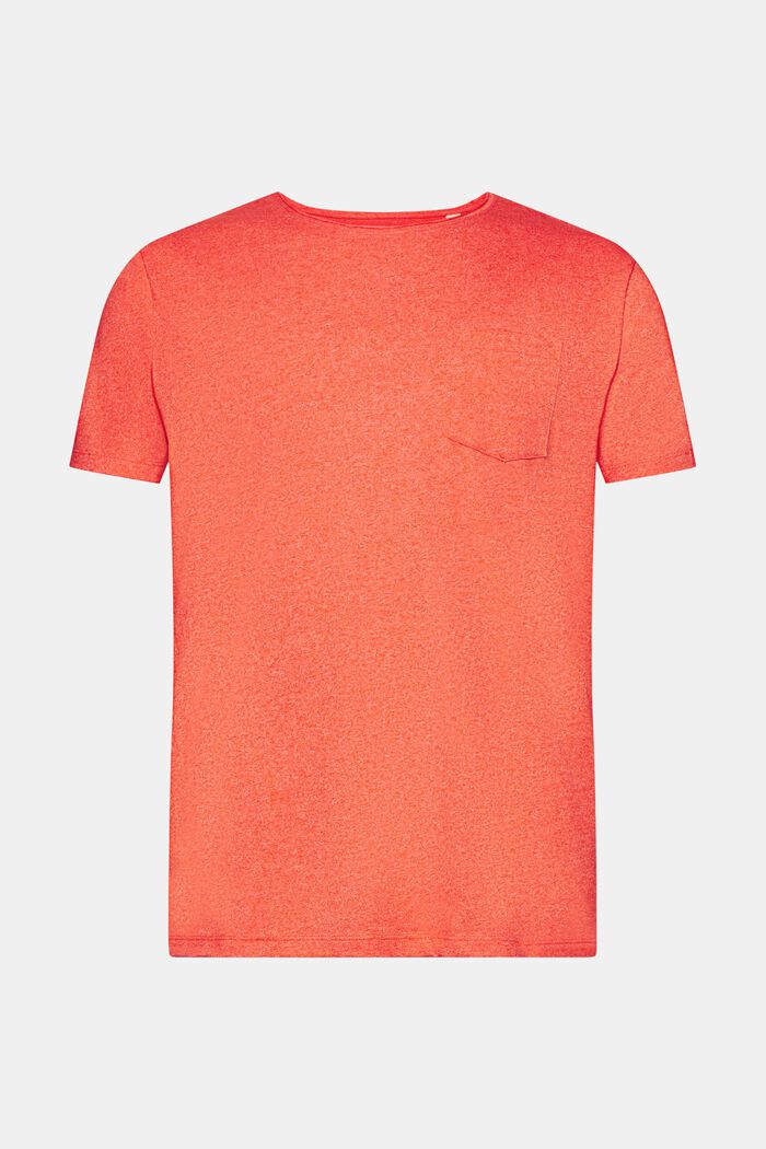 Reciclada: camiseta de jersey jaspeada, ORANGE RED, detail image number 6