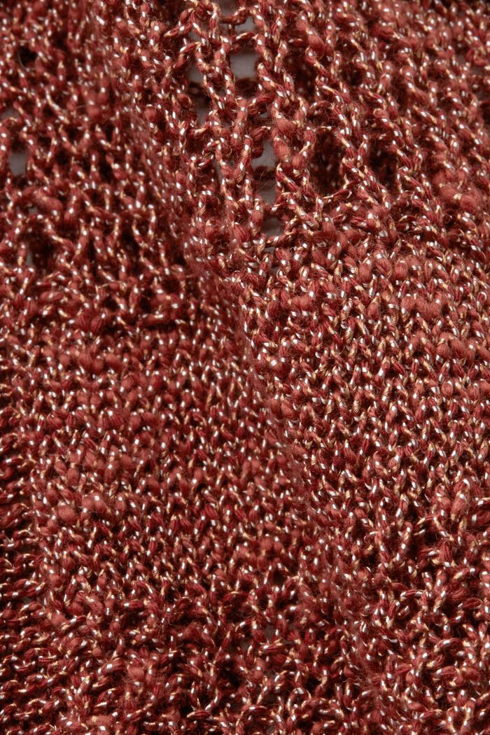 Jersey sin mangas mouliné, en mezcla de algodón, TERRACOTTA, detail image number 4