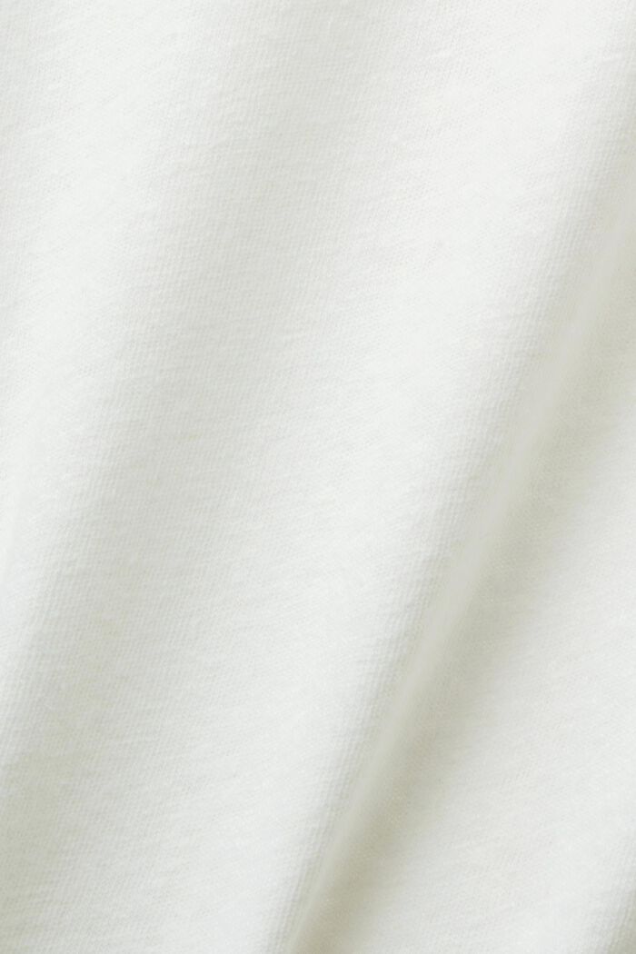 Camisa en mezcla de algodón y lino, OFF WHITE, detail image number 5