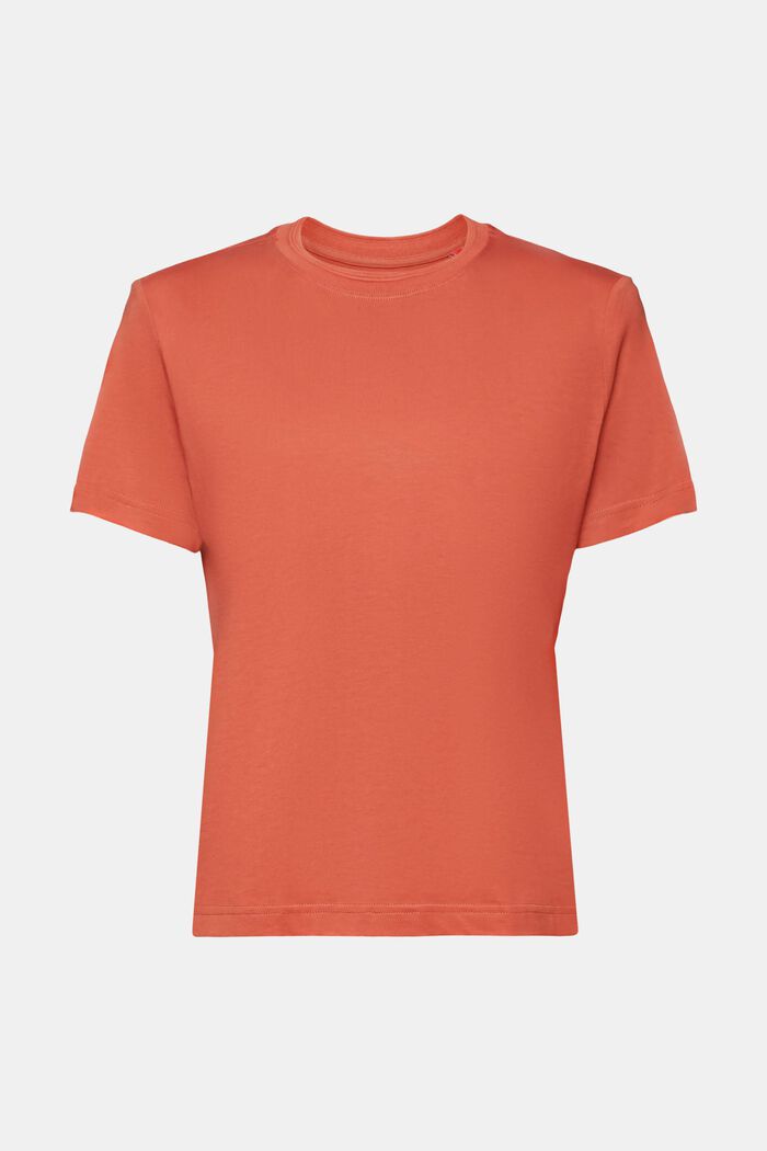 Camiseta con cuello redondo, 100% algodón, TERRACOTTA, detail image number 5