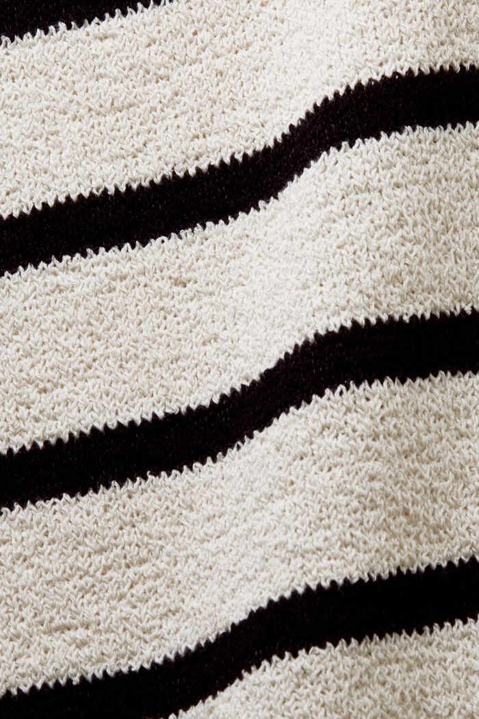 Falda midi en modal de algodón con diseño a rayas, BLACK, detail image number 6