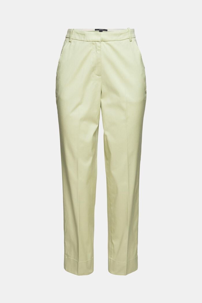 Pantalón chino con raya de pantalón, PASTEL GREEN, overview