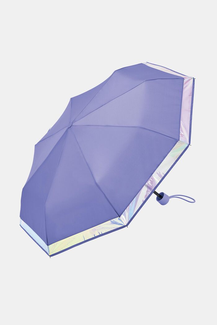Paraguas de bolsillo con el borde irisado, ONE COLOR, detail image number 0