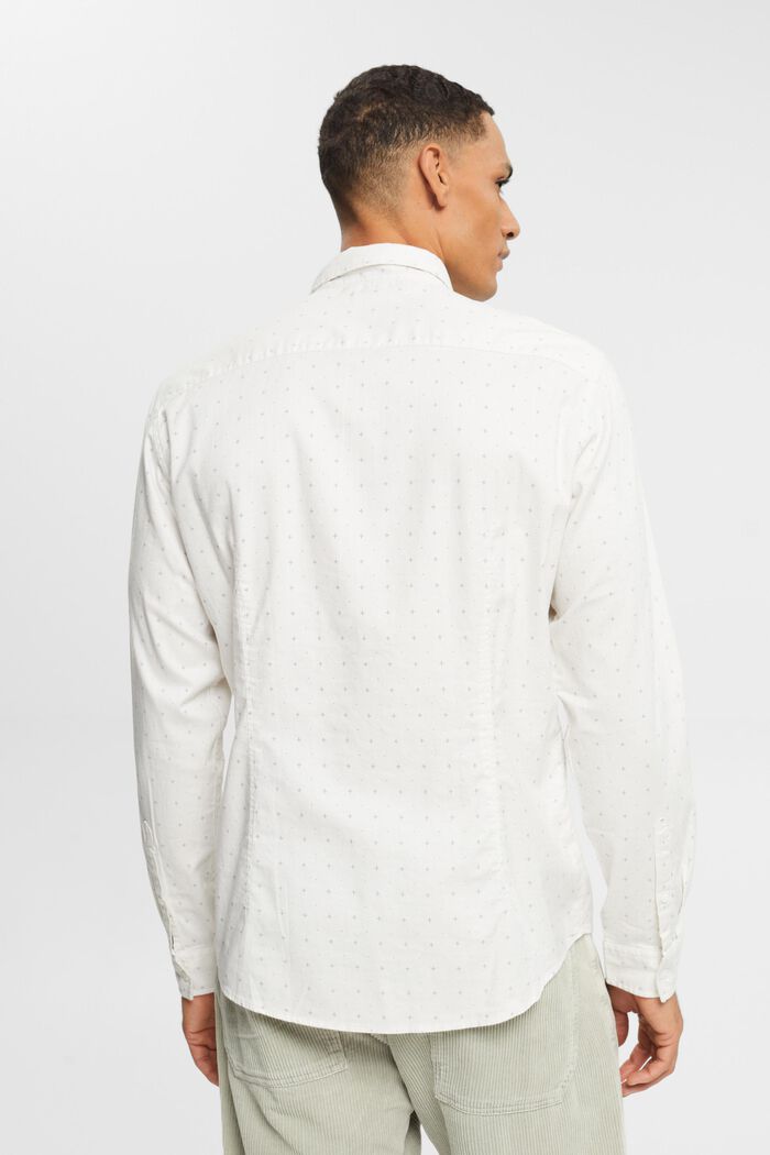 Camisa de botones con microestampado, OFF WHITE, detail image number 3
