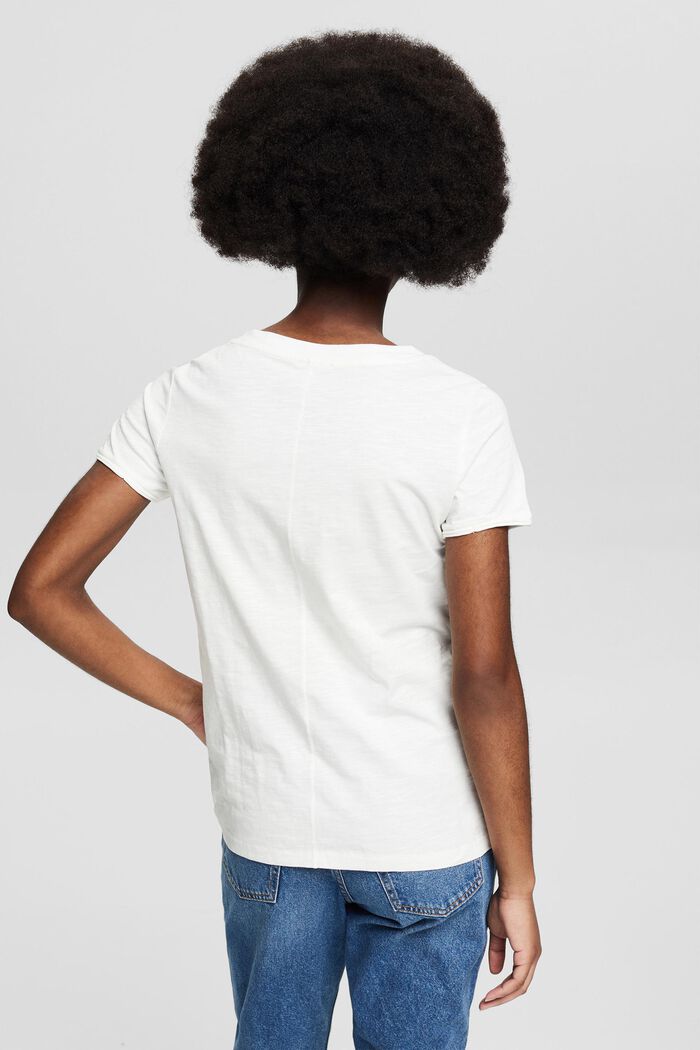 Camiseta con estampado, 100 % algodón ecológico, OFF WHITE, detail image number 3