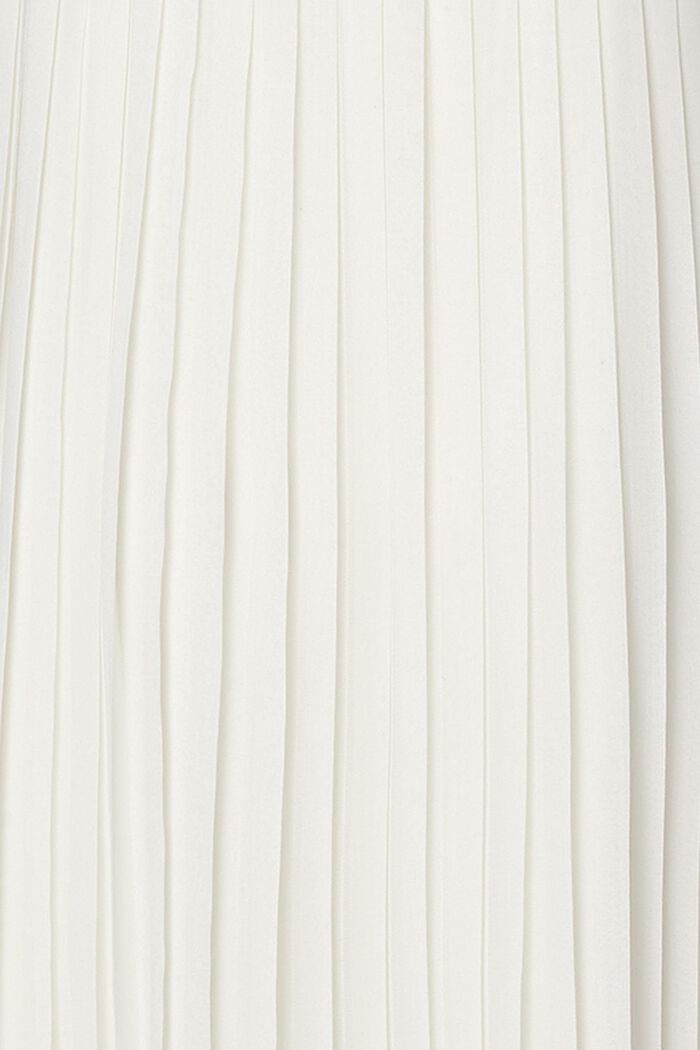Vestido plisado con lazada, OFF WHITE, detail image number 3