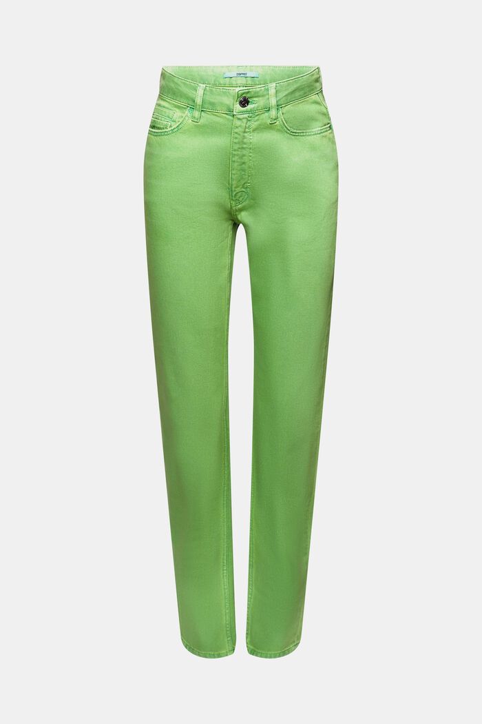 Pantalones mom fit de sarga, GREEN, detail image number 7