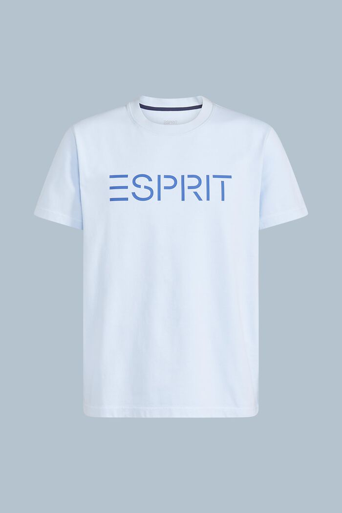 Camiseta unisex en jersey de algodón con logotipo, PASTEL BLUE, detail image number 5