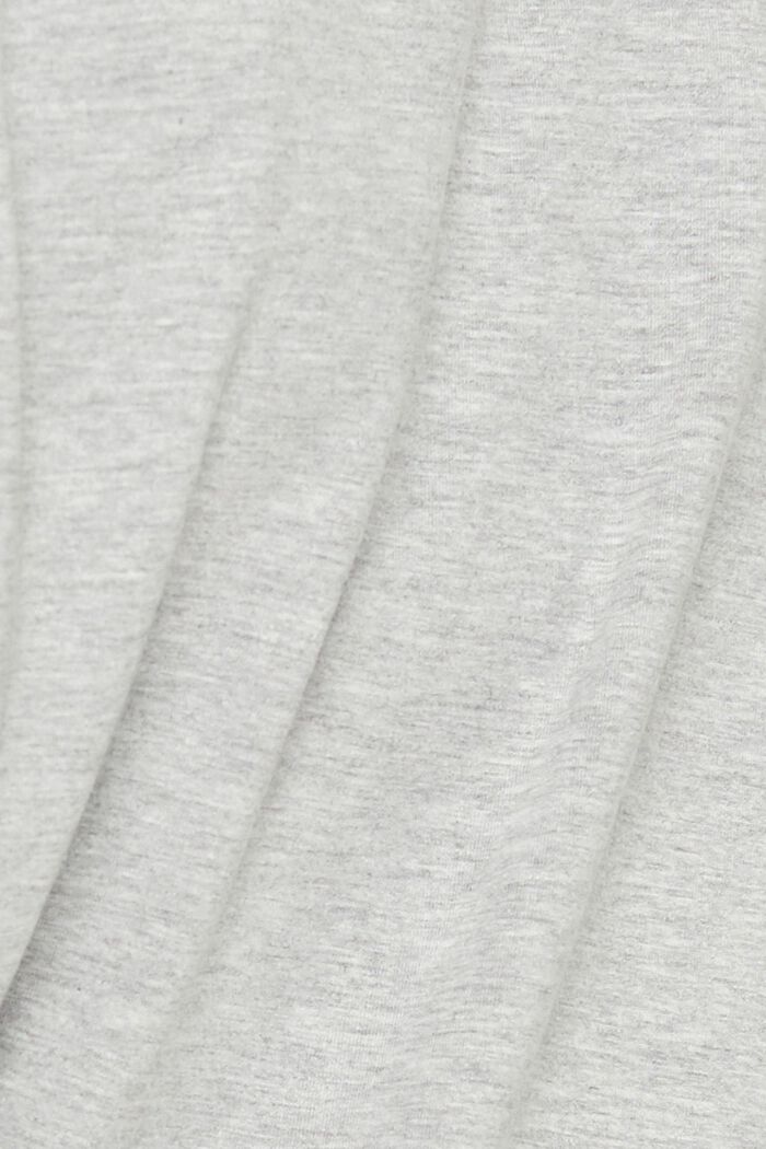 Camiseta con logotipo estampado, mezcla de algodón ecológico, LIGHT GREY, detail image number 4