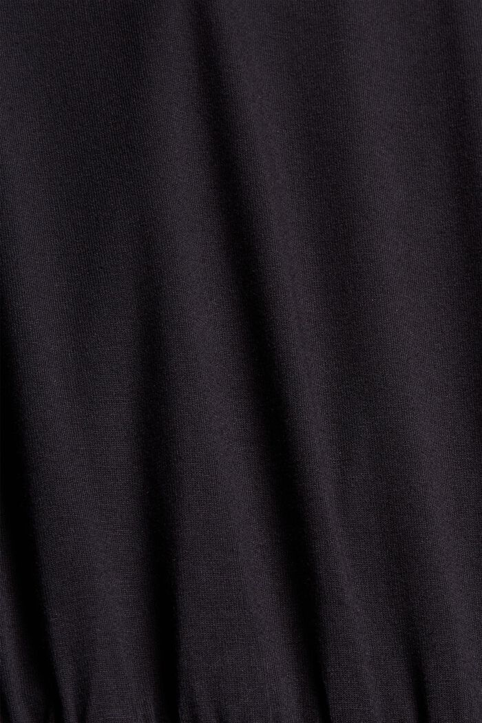 Vestido midi de jersey confeccionado en LENZING™ ECOVERO™, BLACK, detail image number 4