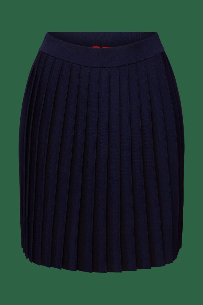 Minifalda de punto plisado, NAVY, detail image number 6
