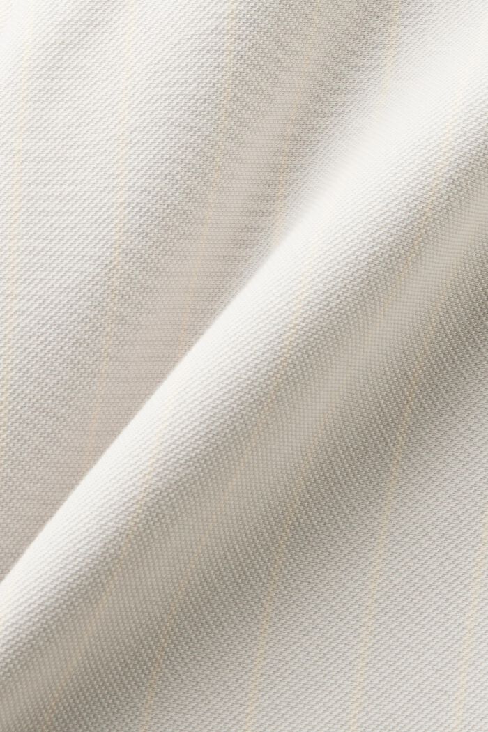 Pantalón de traje a rayas en piqué de algodón, LIGHT GREY, detail image number 6