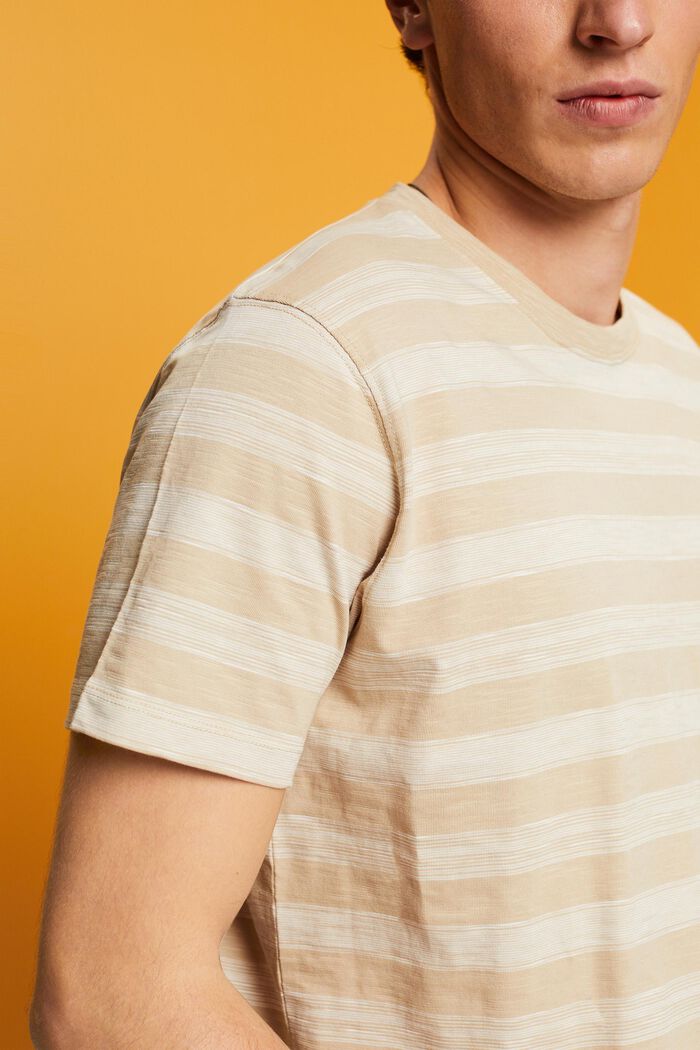 Camiseta a rayas, 100 %algodón, SAND, detail image number 2