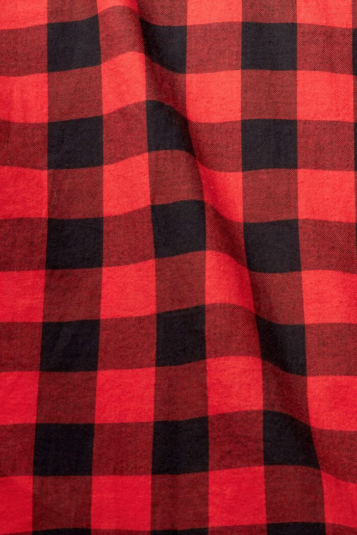Camisa de franela en algodón sostenible con cuadros vichy, RED, detail image number 4