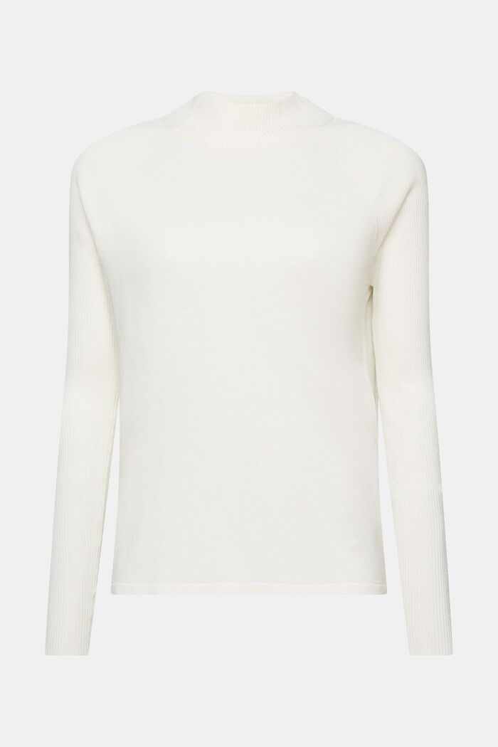 Jersey de cuello alto, LENZING™ ECOVERO™, OFF WHITE, detail image number 6