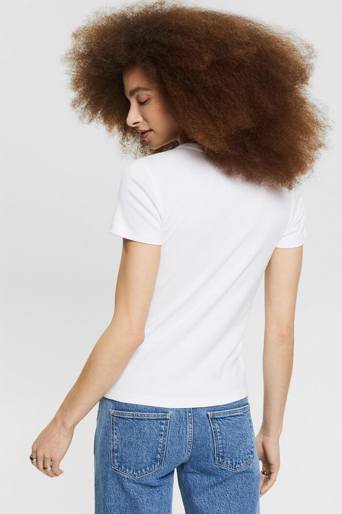 Camiseta de algodón, WHITE, detail image number 3