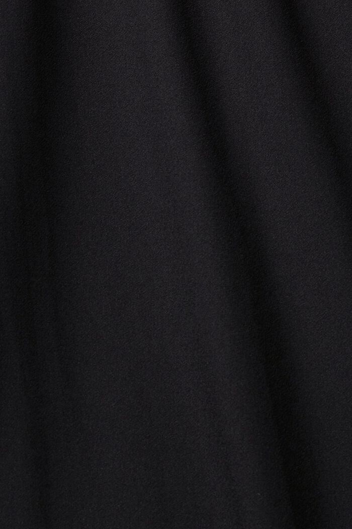 Vestido de crepé con detalles cortados a láser, BLACK, detail image number 1
