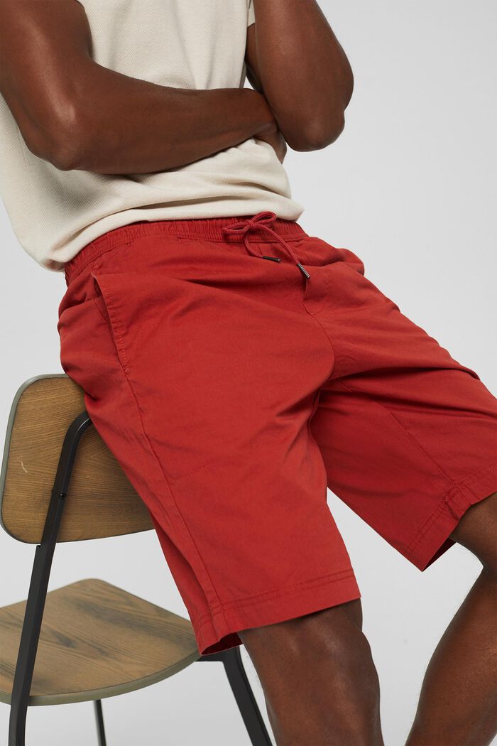 Shorts con cintura elástica, 100% algodón ecológico, RED, detail image number 2