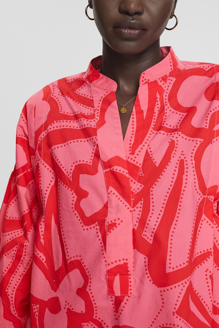 Blusa con estampado, PINK FUCHSIA, detail image number 2