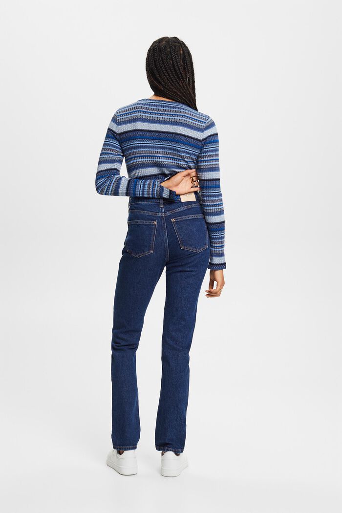 Jeans high-rise retro slim fit, BLUE MEDIUM WASHED, detail image number 3