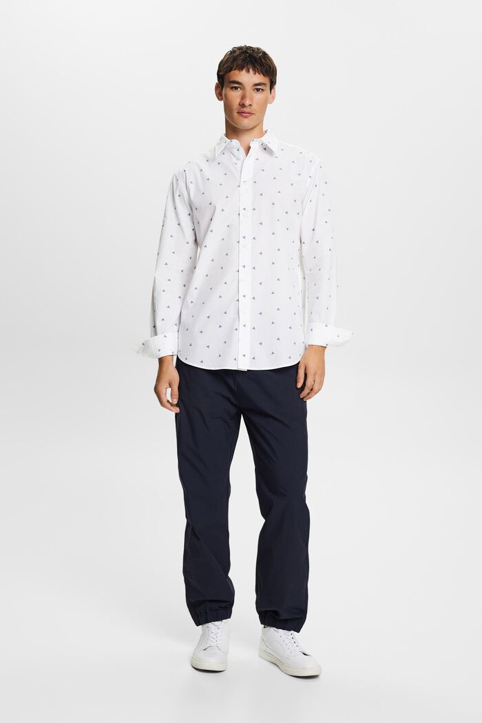 Camisa estampada, 100% algodón, NEW WHITE, detail image number 0