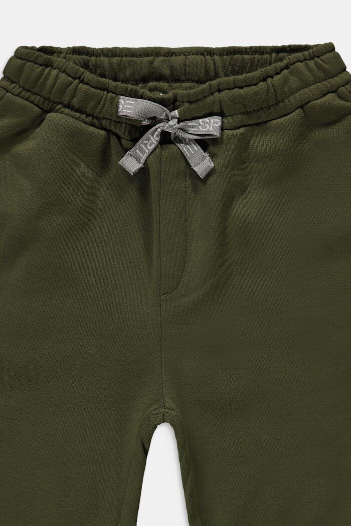 Pantalón de felpa con logotipo, 100% algodón, OLIVE, detail image number 2