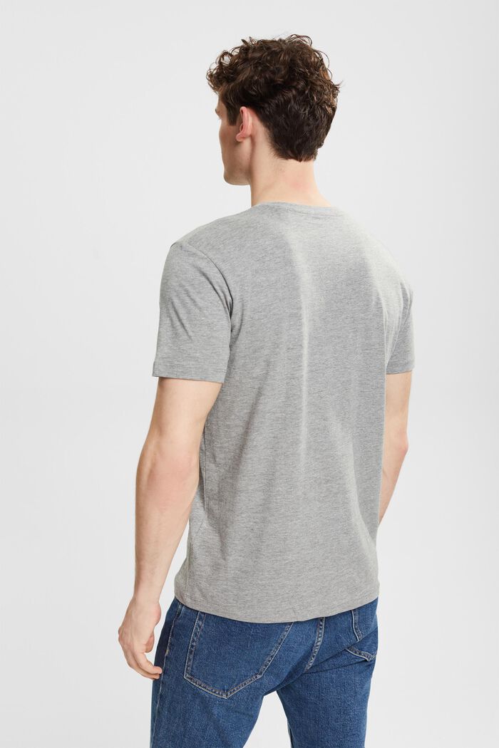 Camiseta de jersey con escote en pico, MEDIUM GREY, detail image number 3