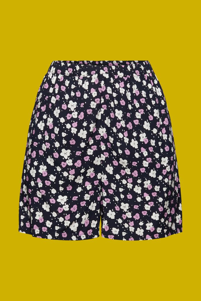 Pantalones cortos estampados, LENZING™ ECOVERO™, NAVY, detail image number 6