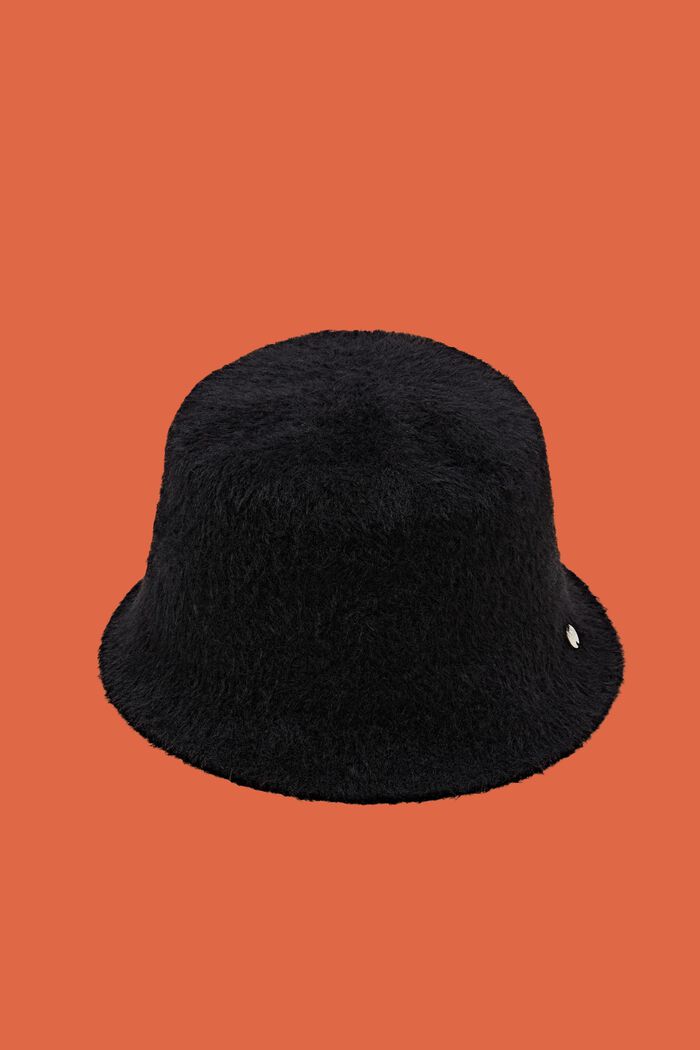 Sombrero de pescador en punto, BLACK, detail image number 0