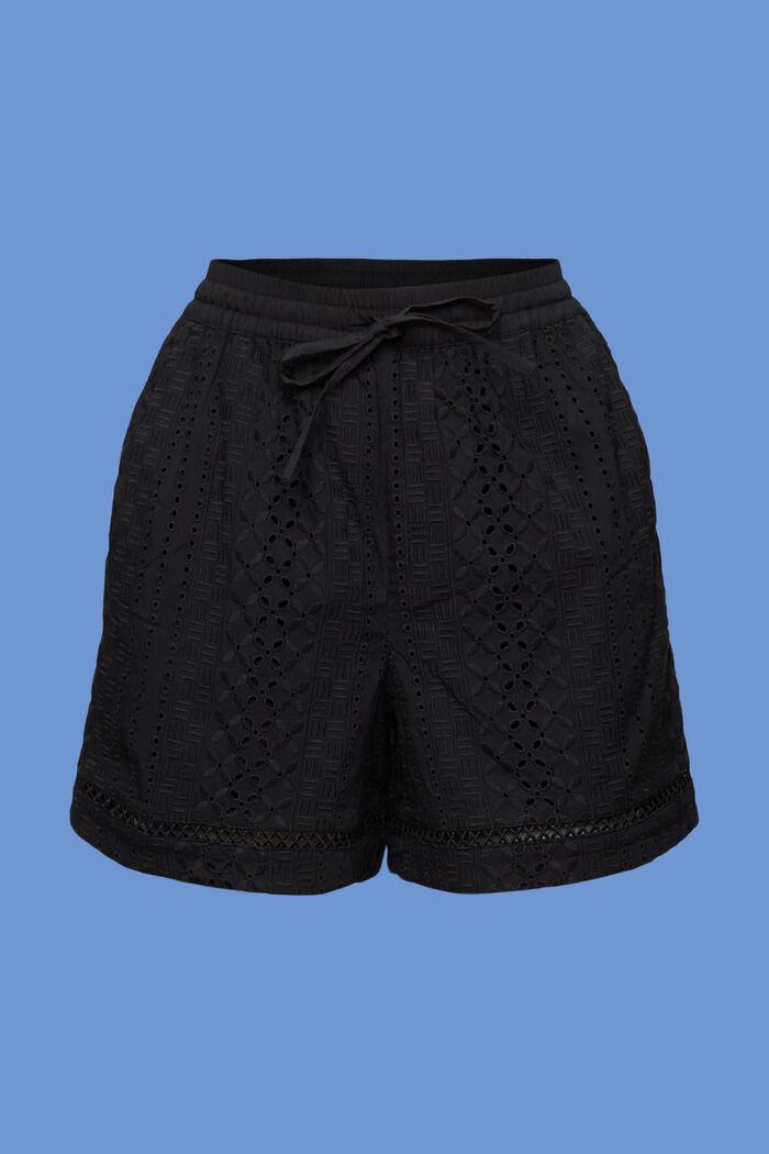 Pantalones cortos bordados, LENZING™ ECOVERO™, BLACK, detail image number 6