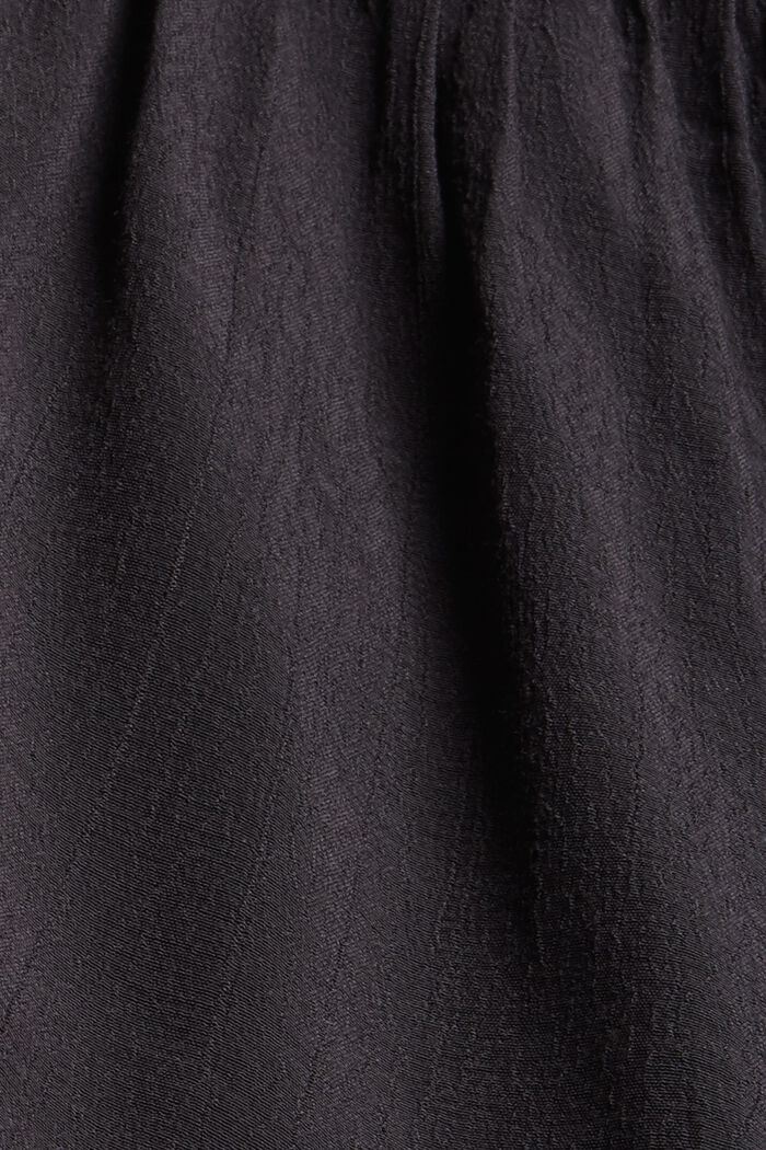 Minifalda de volantes con diseño fruncido, LENZING™ ECOVERO™, BLACK, detail image number 4