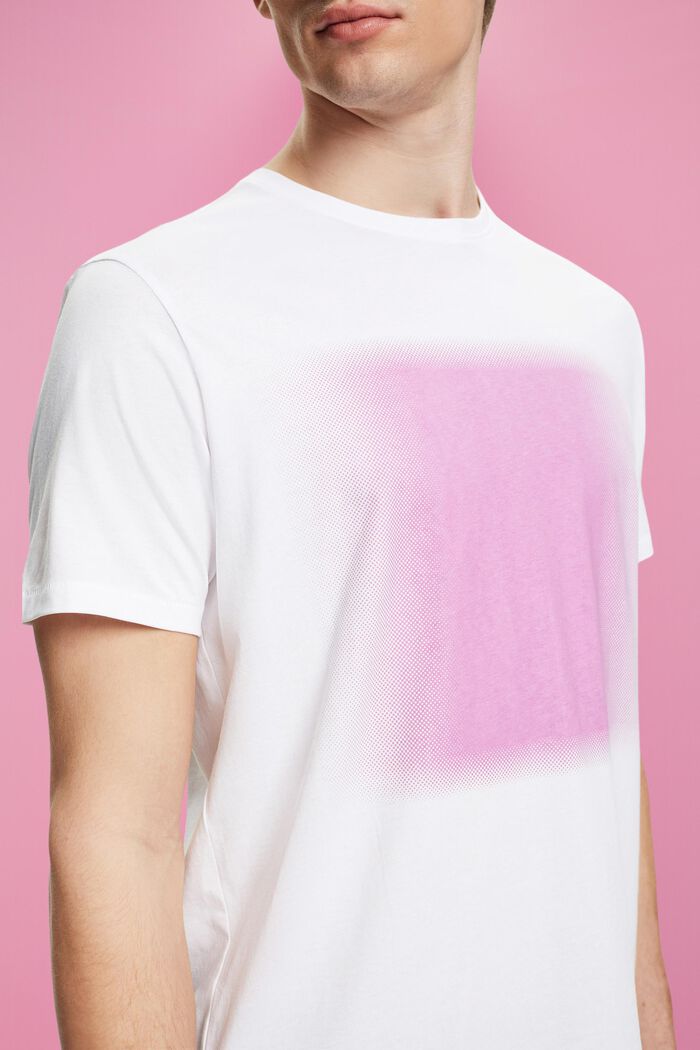 Camiseta de algodón con estampado, WHITE, detail image number 2